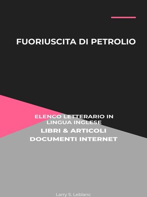 cover image of Fuoriuscita Di Petrolio